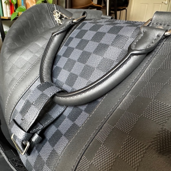 Louis Vuitton Keepall Bandoulière 50 Damier Graphite Leather & Canvas Split Duff - Picture 10 of 16